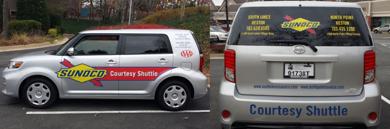 Shuttle Service Vehicle in Reston, VA with North Point Sunoco